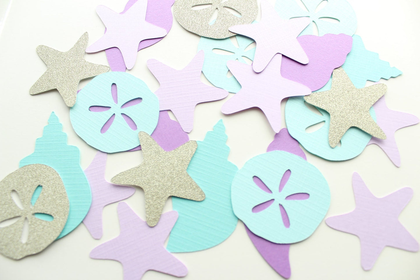 Mermaid Table Confetti: Lavender, Mint, Aqua Party Decorations (100 pcs)