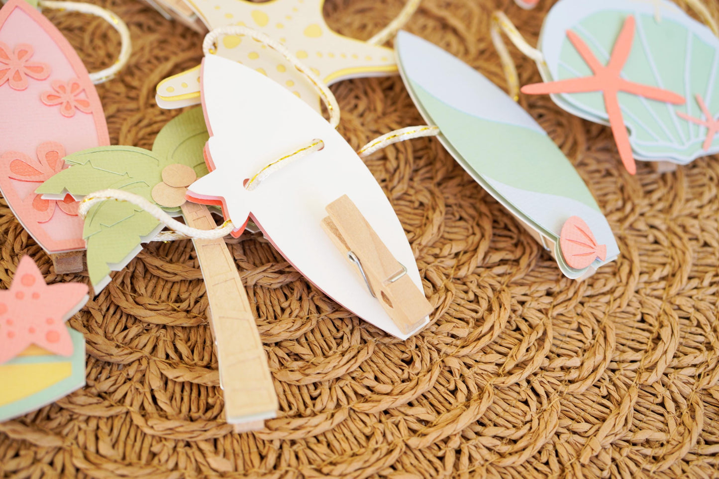 Beach Birthday Banner Bundle: Girly Sweet 16, Shells & Surfboard