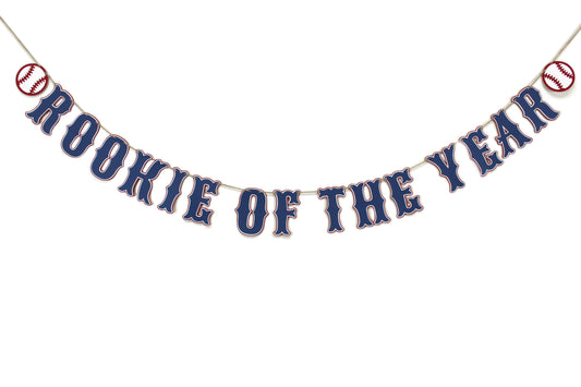 Baseball Inspired Rookie of the Year Banner