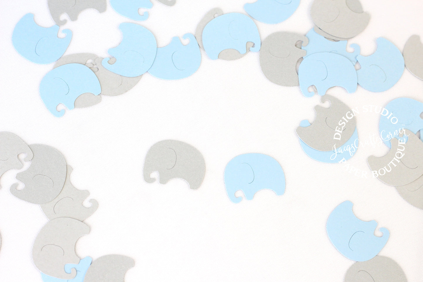 Light Blue Elephants Baby Shower Embellishment