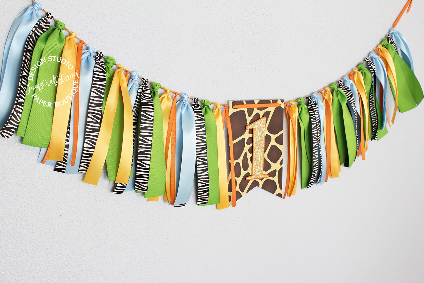Jungle Safari First Birthday Highchair Banner