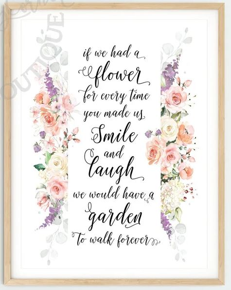 Floral Garden Nursery Printed Sign