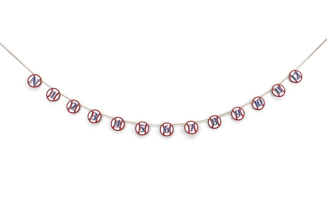 Baseball Inspired 1st Year Photo Banner