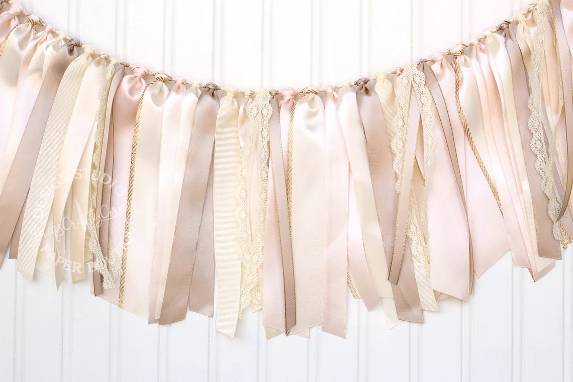 Neutral Tone Ribbon Garland