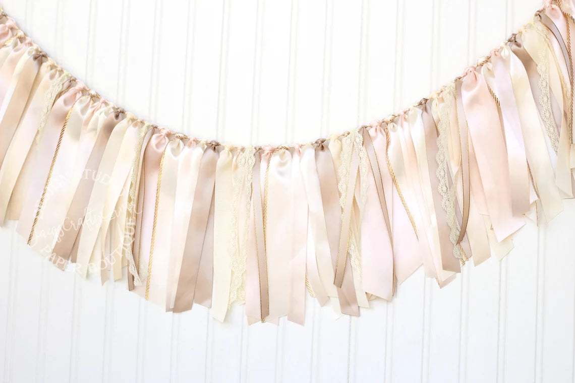 Neutral Tone Ribbon Garland
