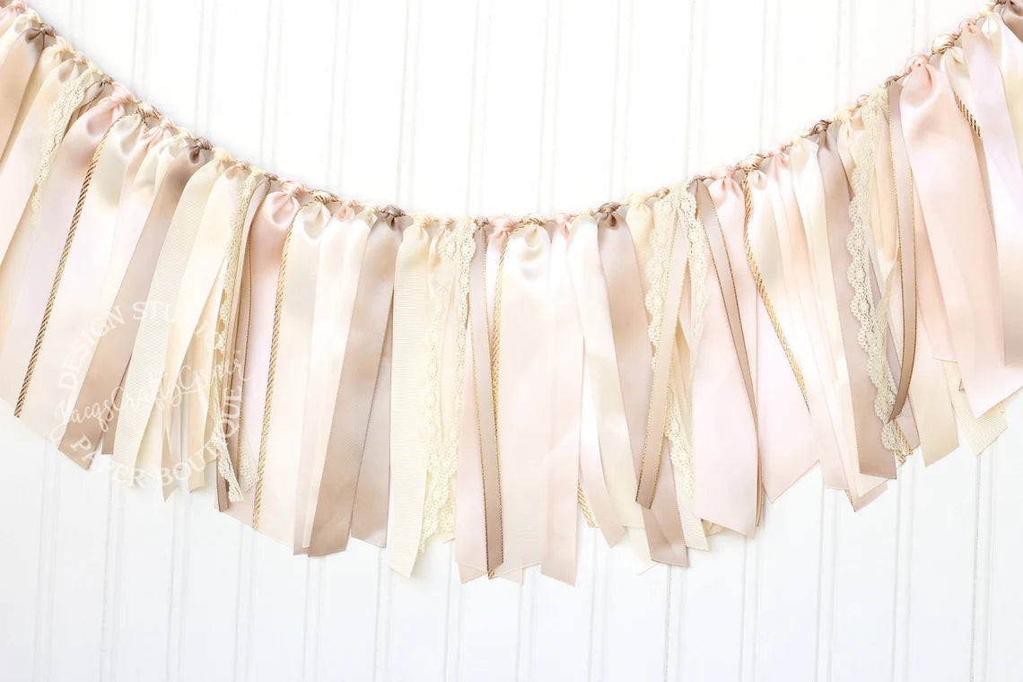 Neutral Tone Ribbon Garland