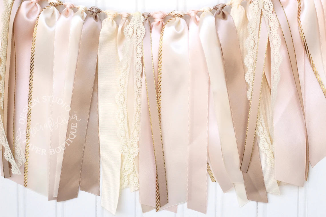 Neutral Tone Ribbon Garland