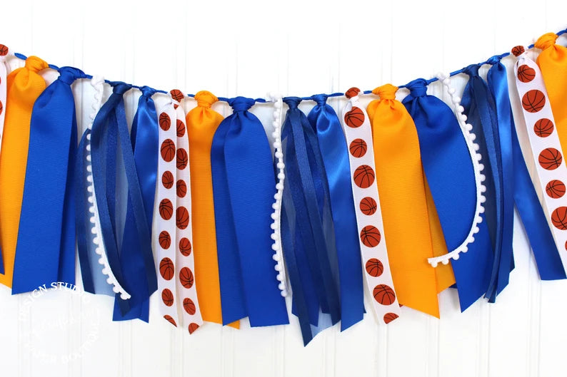 Basketball Inspired Ribbon Garland
