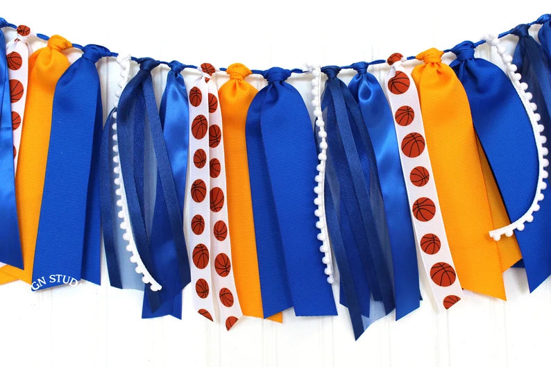 Basketball Inspired Ribbon Garland