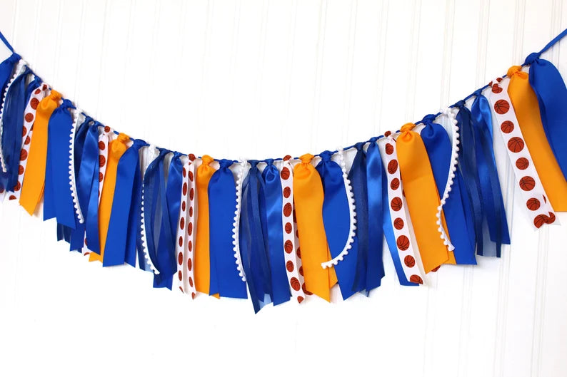 Basketball Inspired Ribbon Garland