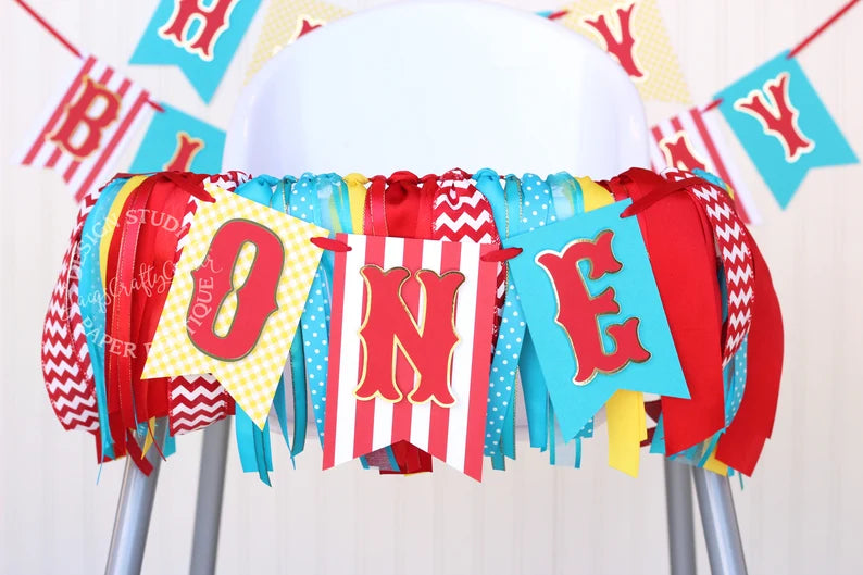 Circus Carnival ONE Highchair Banner