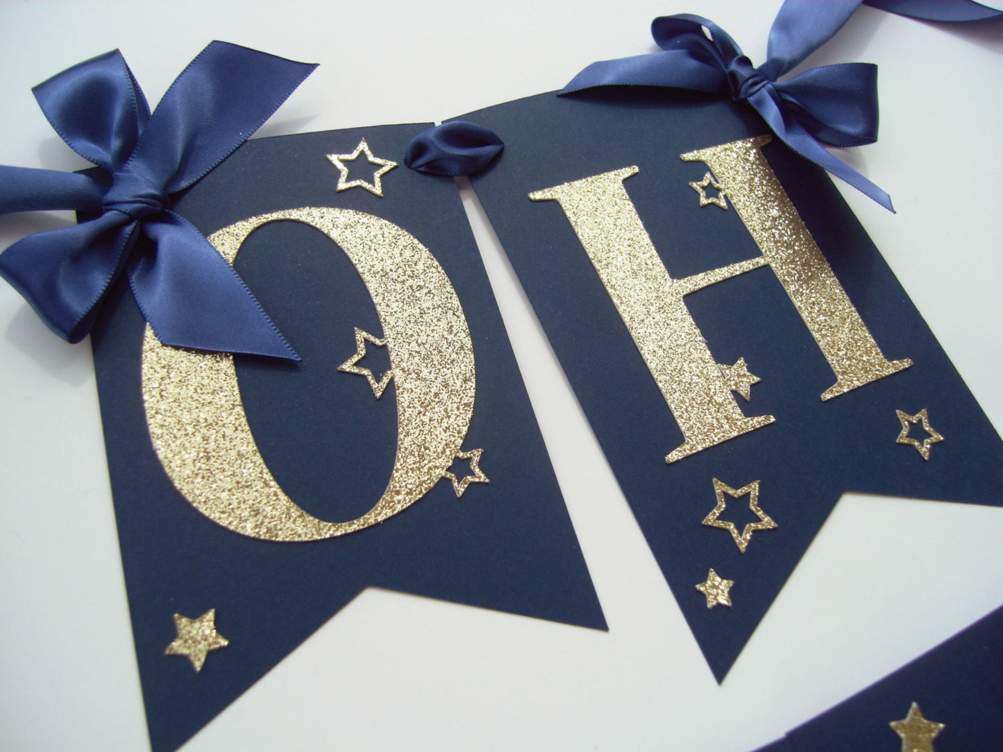 Navy Twinkle Baby Shower Banner