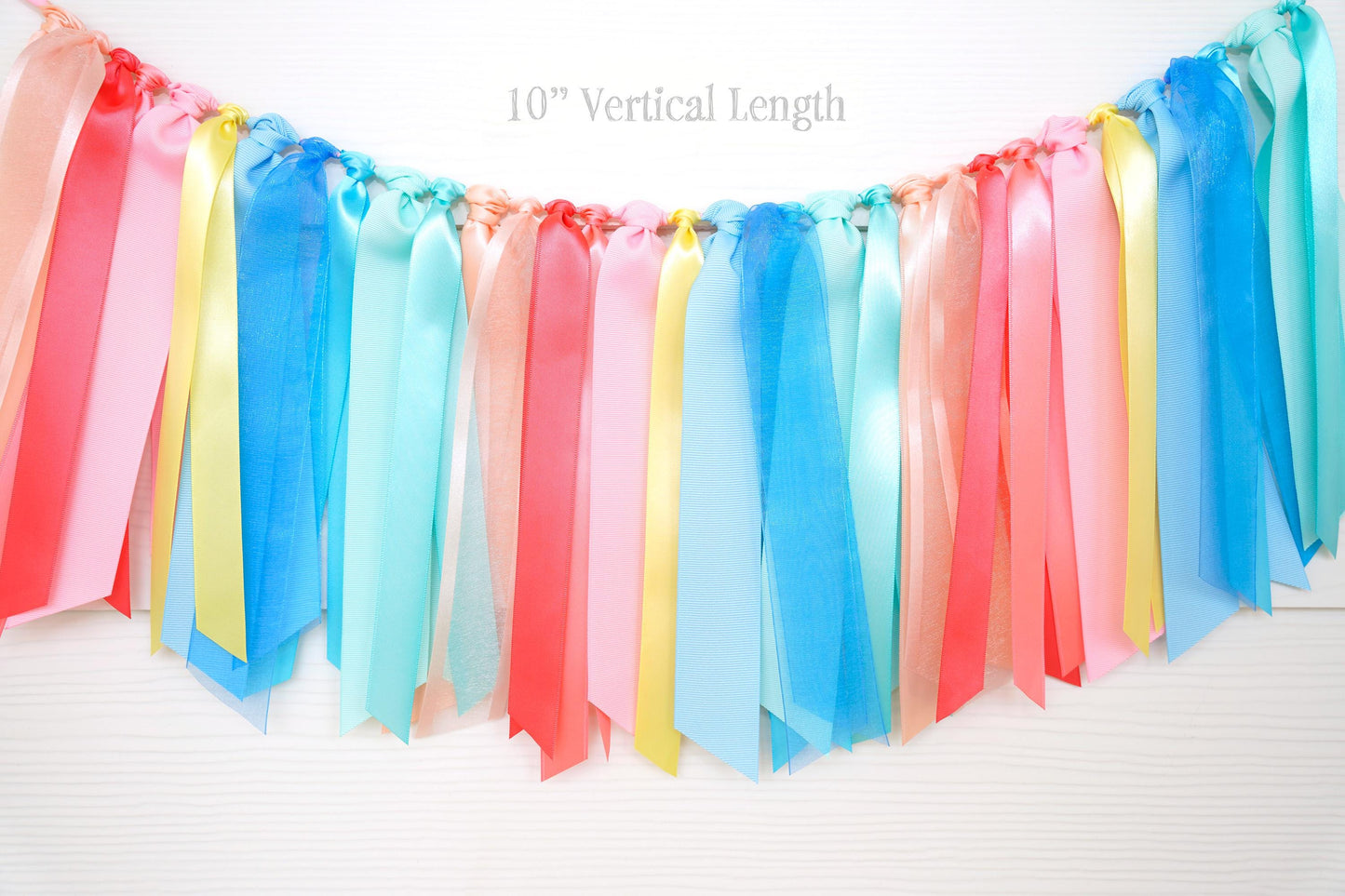Happy Girl Ribbon Garland | Pastel and Bright Rainbow