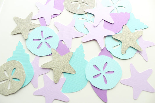 Mermaid Table Confetti: Lavender, Mint, Aqua Party Decorations (100 pcs)