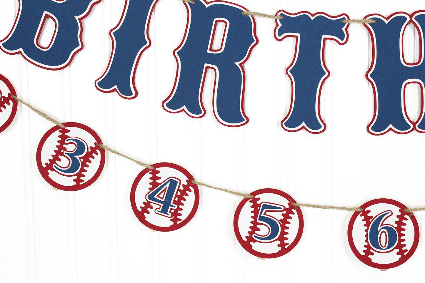 Baseball Photo Banner: First Year Milestone Garland