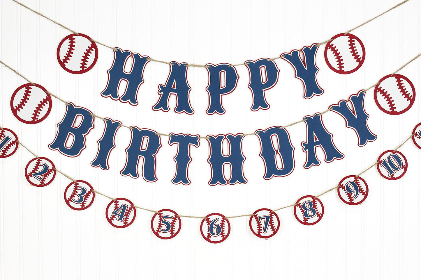 Baseball Photo Banner: First Year Milestone Garland