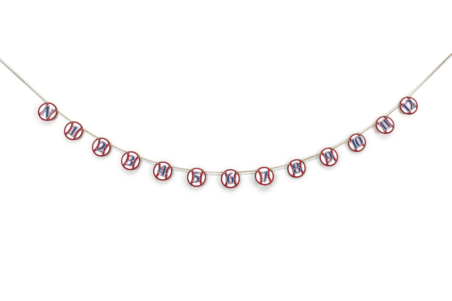 Rookie of the Year Baseball Banner: Baby's First Year Photo Garland