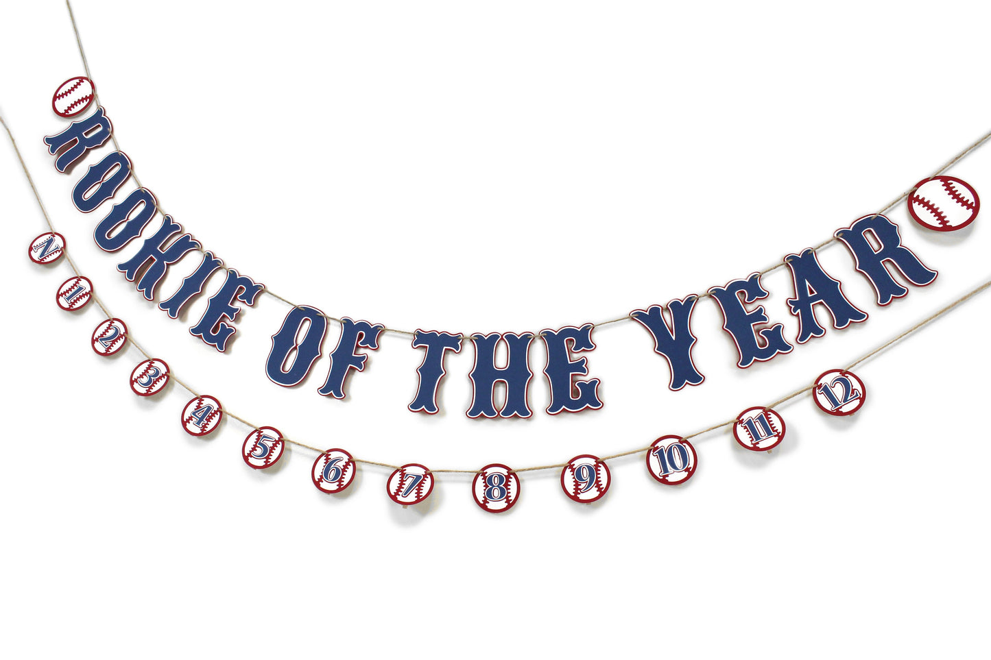 Rookie of the Year Baseball Banner: Baby's First Year Photo Garland