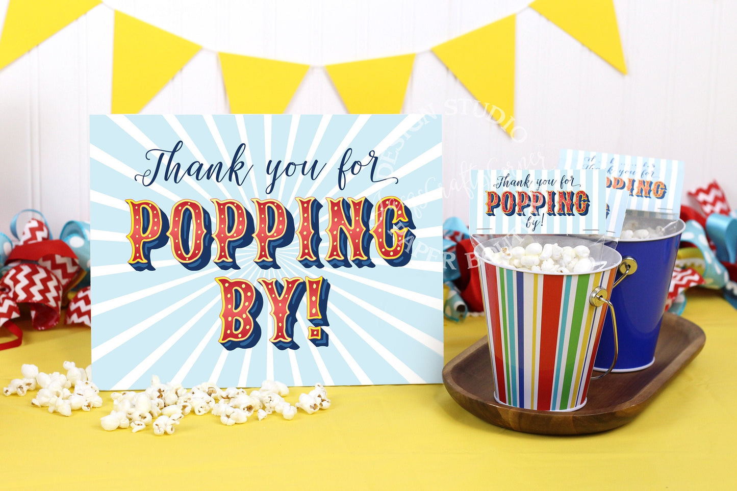 Printable Carnival Thank You Sign & Bag Tags (Digital Download)