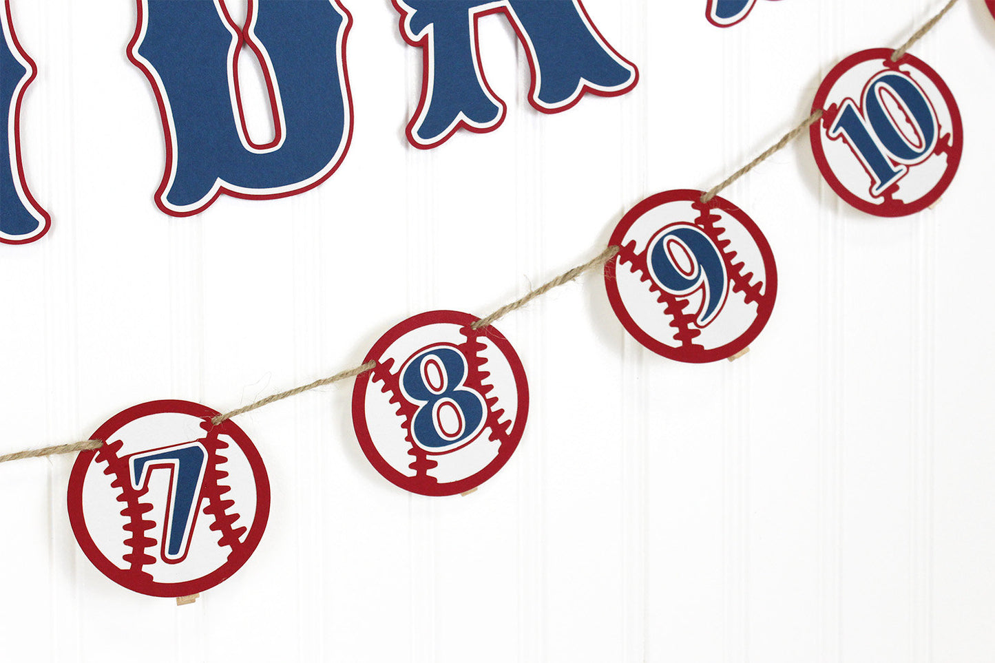 Rookie of the Year Baseball Banner: Baby's First Year Photo Garland