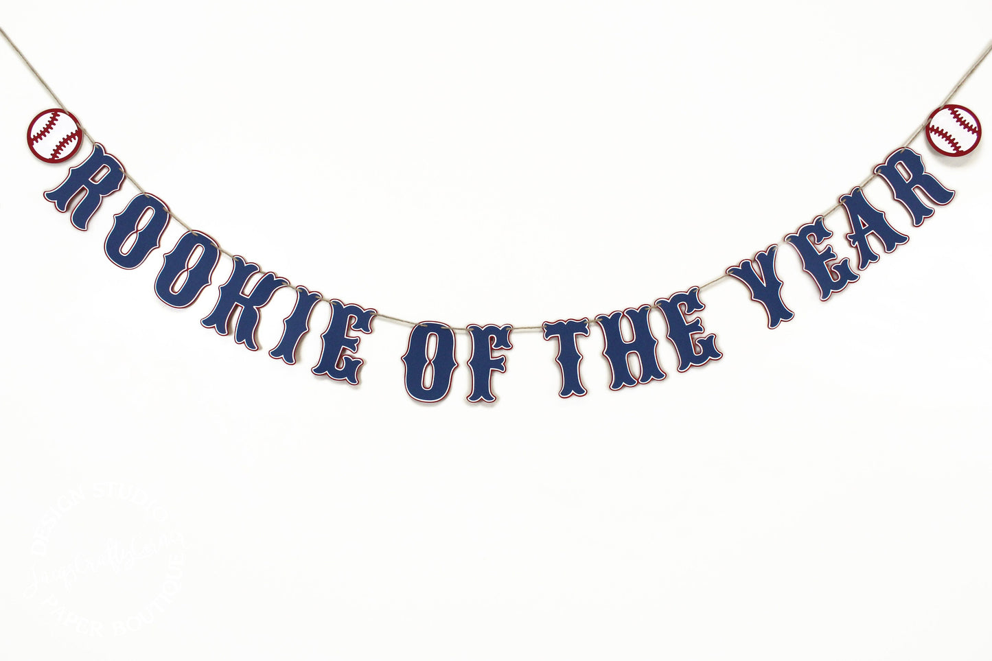 Rookie of the Year Baseball Banner: Baby's First Year Photo Garland