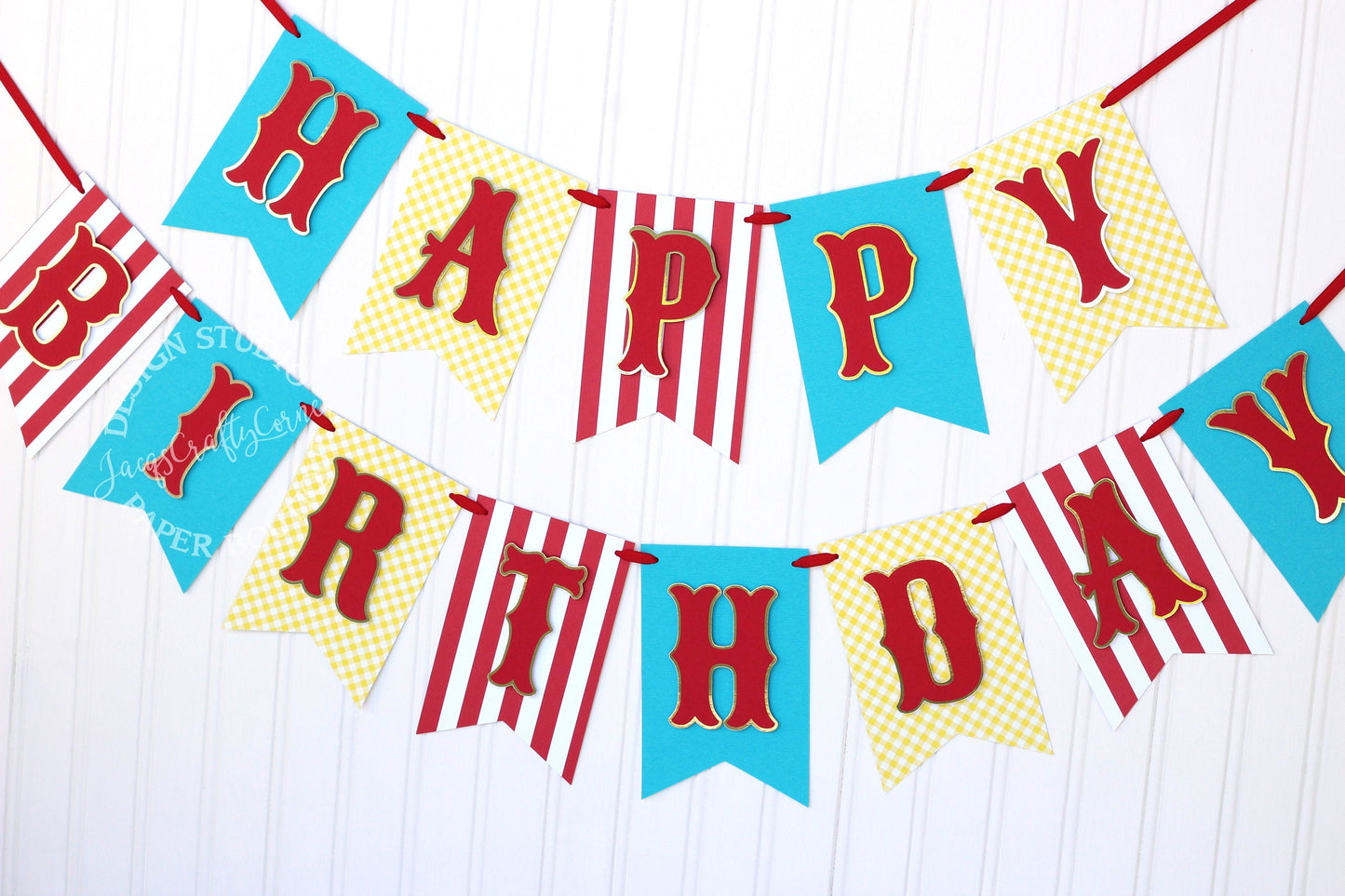 Personalized Circus 1st Birthday Banner: Carnival Party Decor