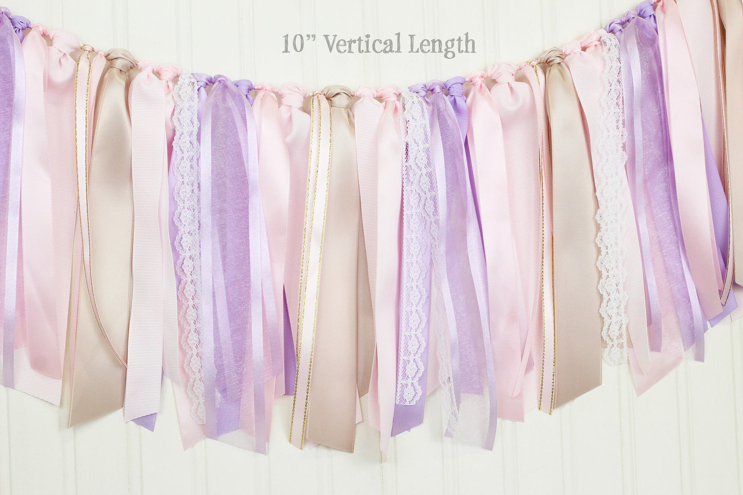 Pastel Ribbon Garland: Fairy Garden Party Decor