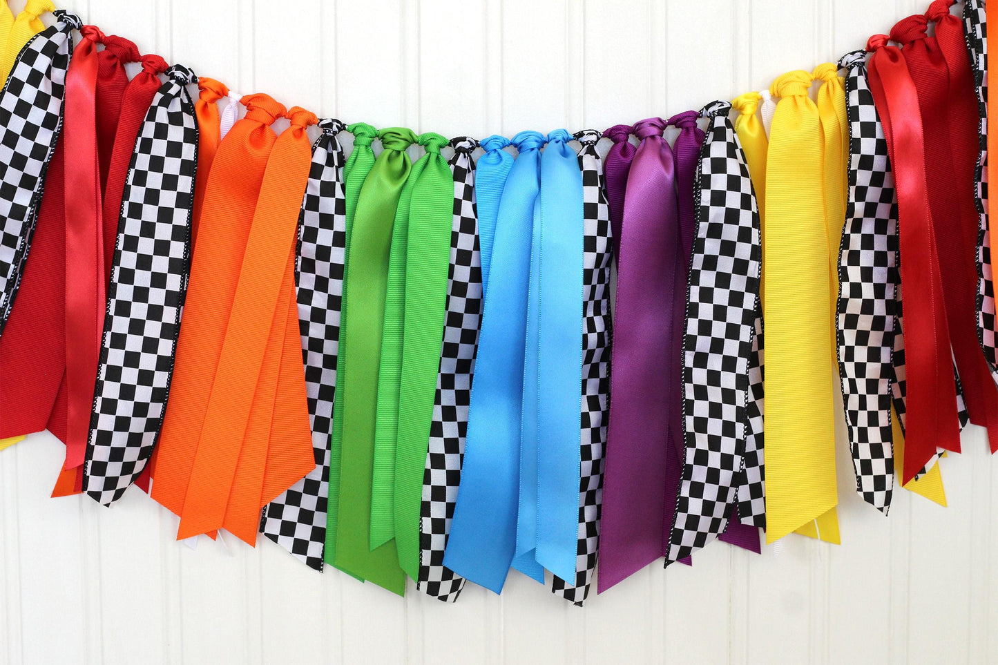 Go Kart High Chair Banner and Ribbon Garland Set | Age 'one' or 'two'