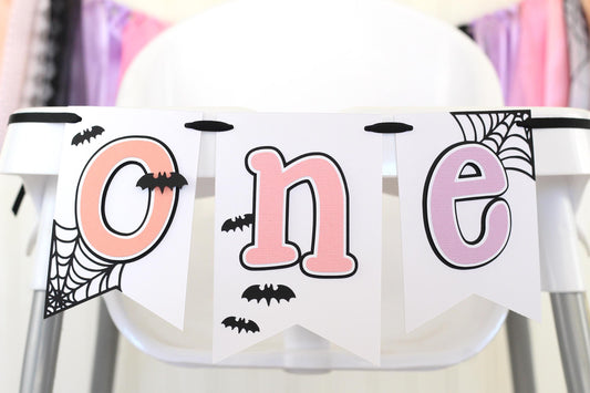 Halloween High Chair Banner | Little Boo First Birthday Decoration