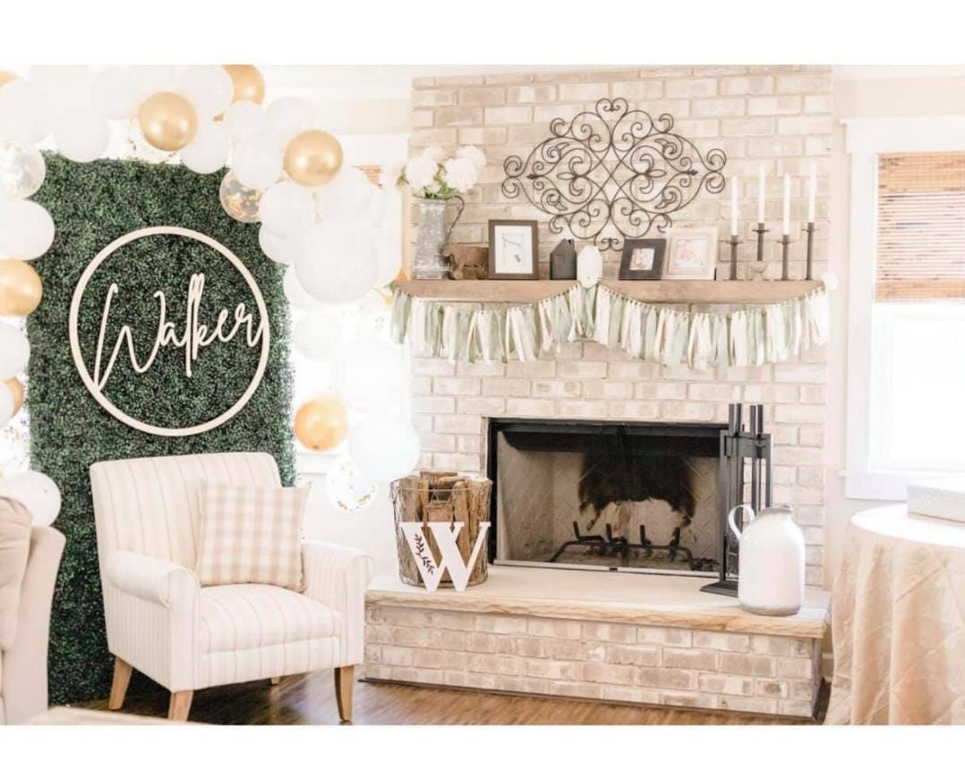 Sage Green Ribbon Garland: Woodland Baby Shower Decor