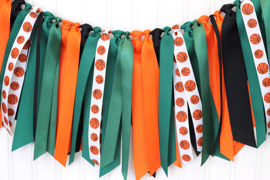 Basketball Ribbon Garland | Gender Neutral Rookie of the Year | First Birthday Decoration