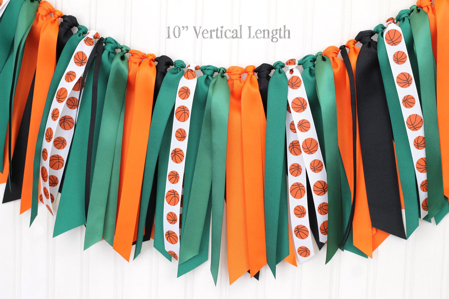 Basketball High Chair Birthday Banner and Ribbon Garland Set