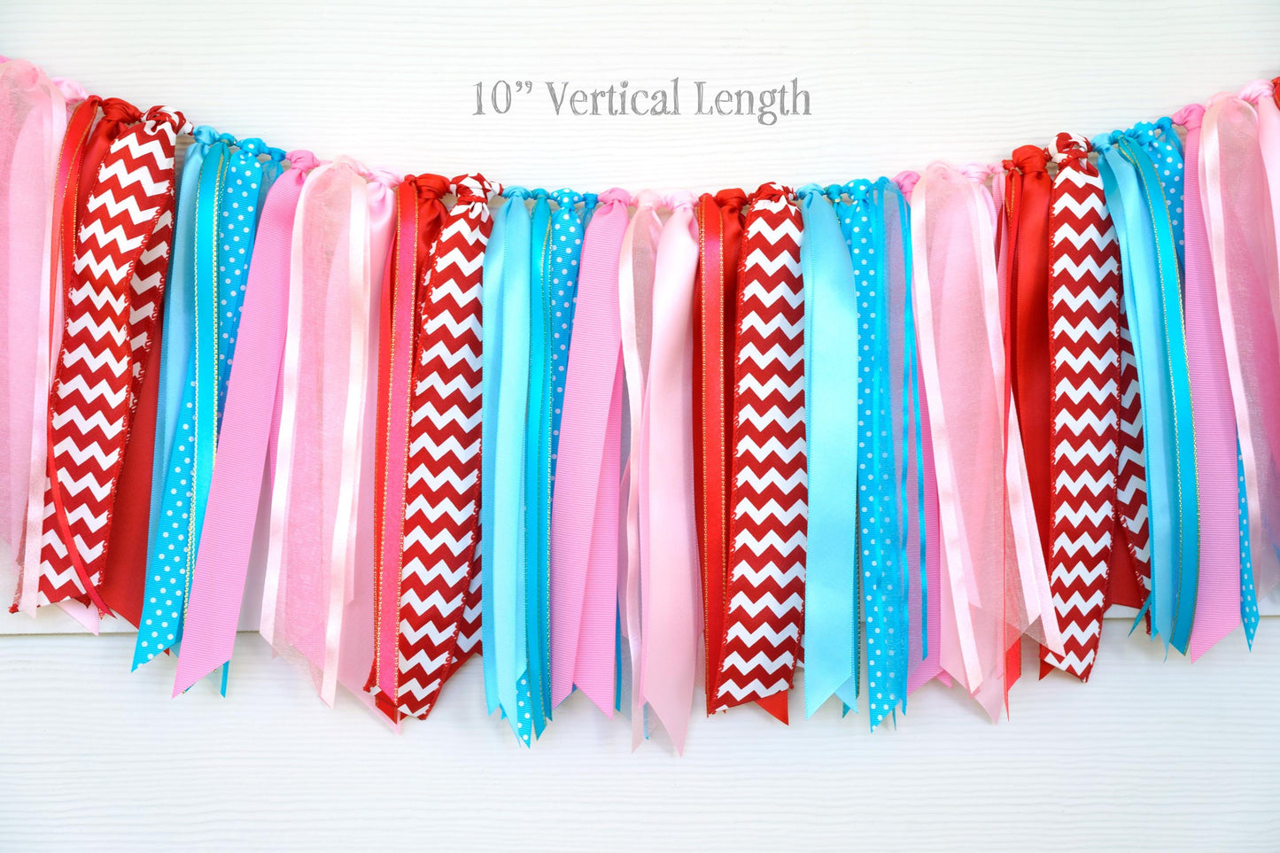 Circus High Chair Banner: Pink, Turquoise, Red 'ONE' or 'TWO'
