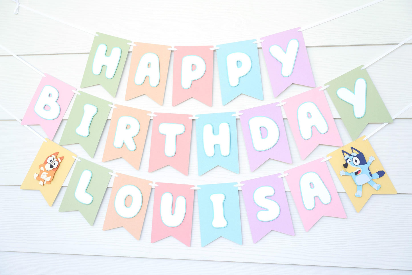 Bluey Bingo Add-On | Birthday Banner Flags