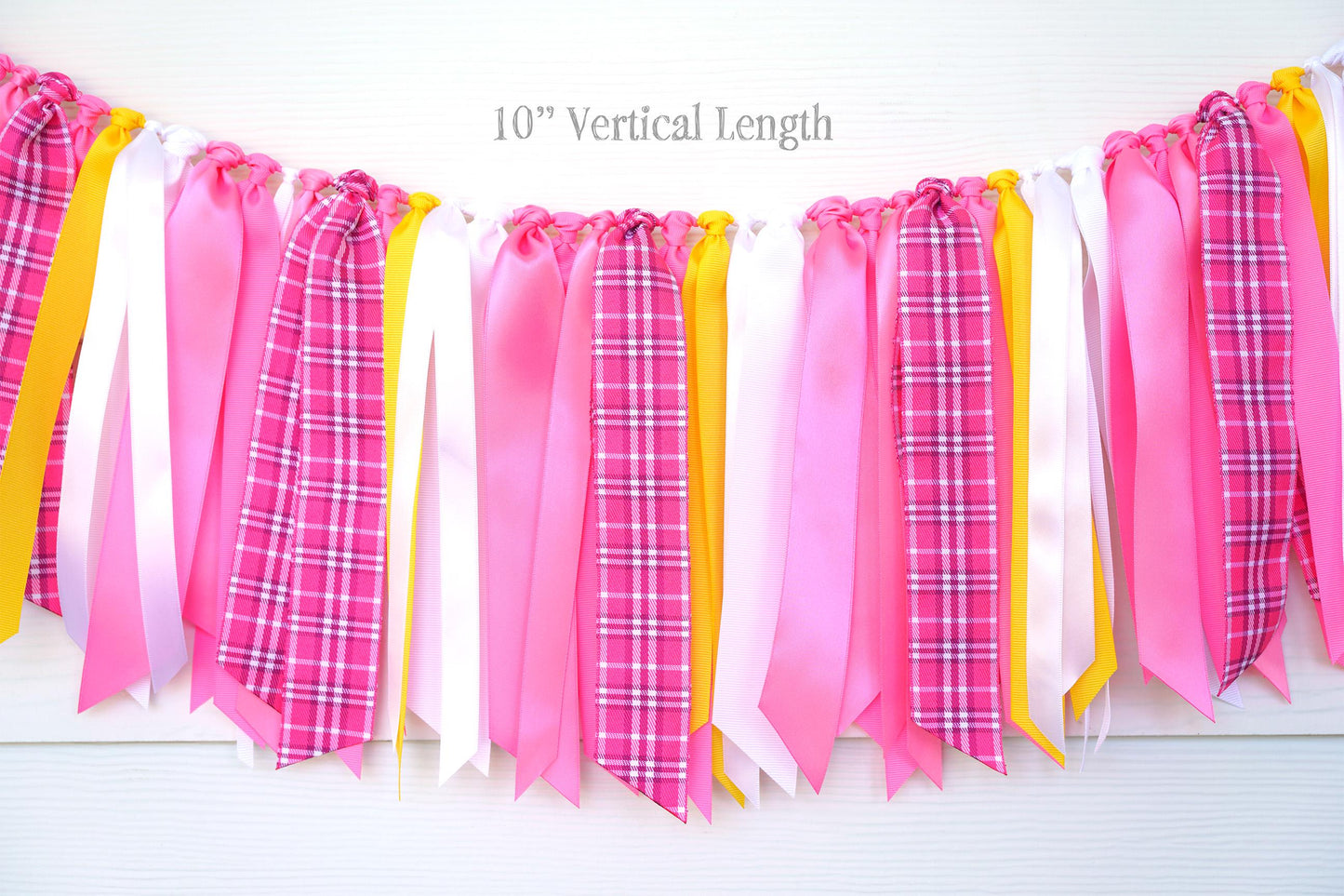 Oktoberfest ONE High Chair Banner: Plaid Ribbon Garland, First Birthday