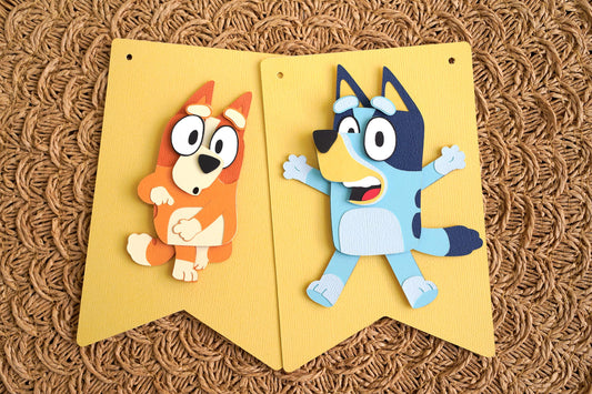 Bluey Bingo Add-On | Birthday Banner Flags
