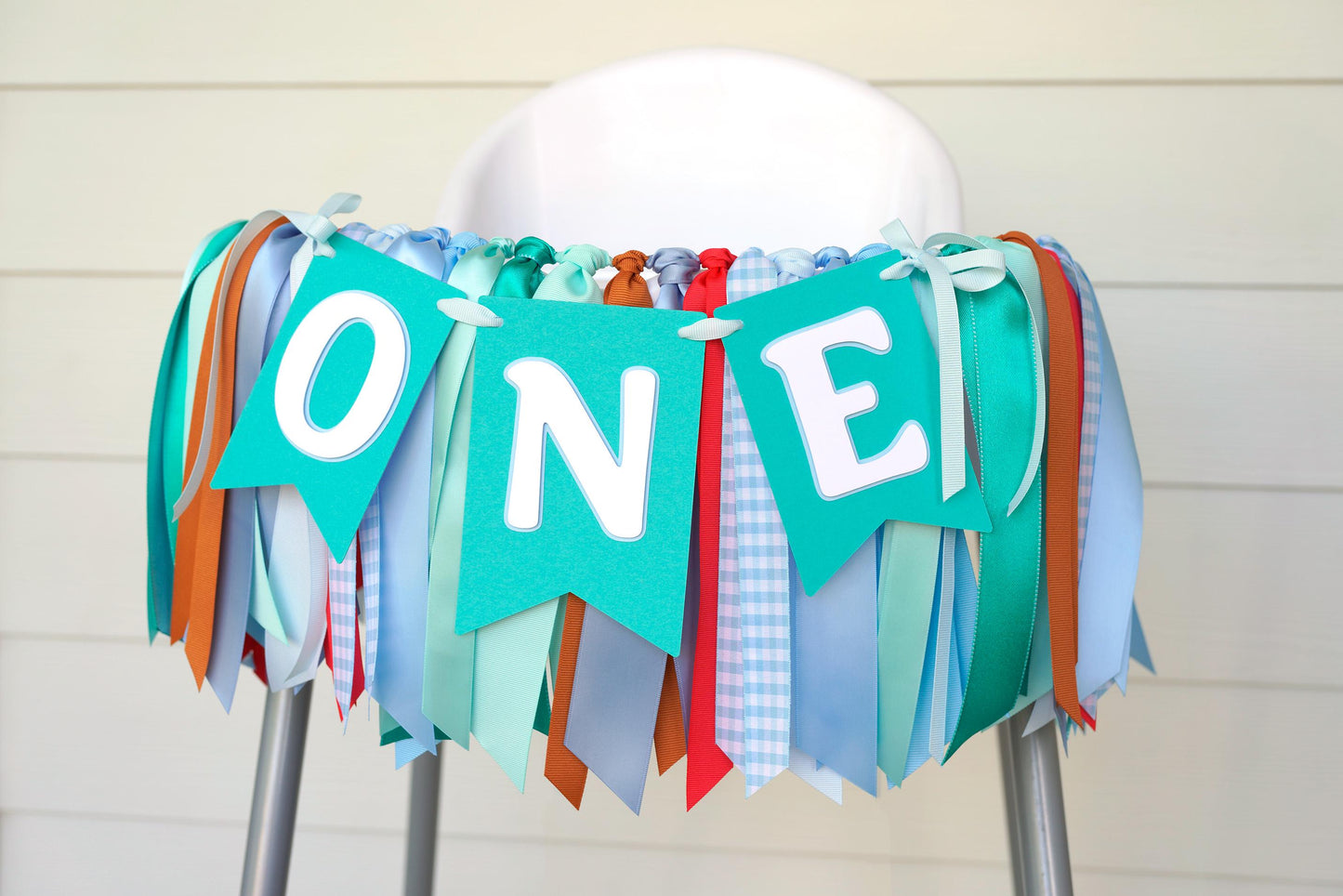 Adventure Awaits High Chair Banner and Ribbon Garland Set | Happy Camper | Wild ONE Birthday