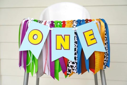 Toy Story Inspired High Chair Banner & Ribbon Garland