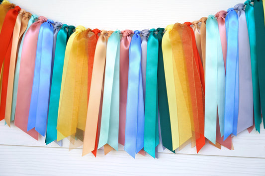 Animal Parade Ribbon Garland | Wild One | Zoo Animals Baby Shower Decoration