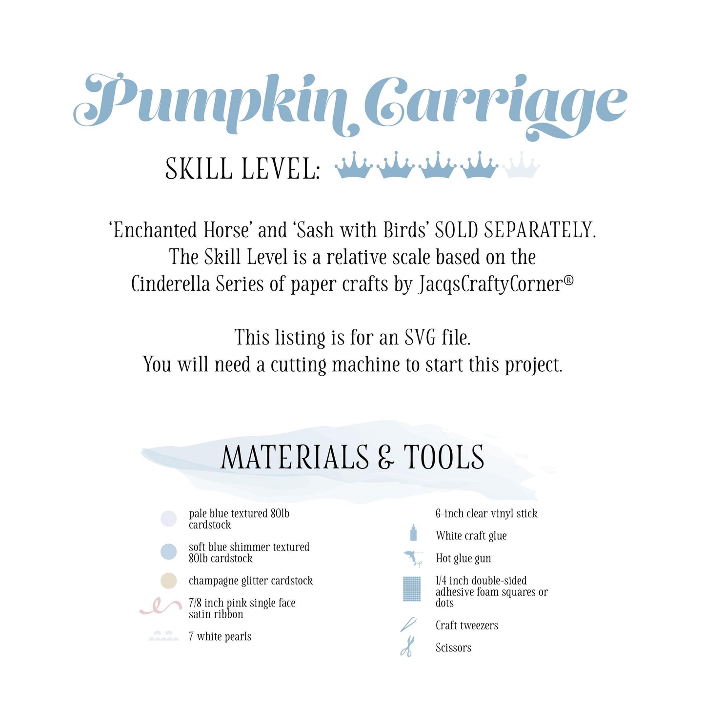 Pumpkin Carriage SVG Paper Crafts: Cinderella Series