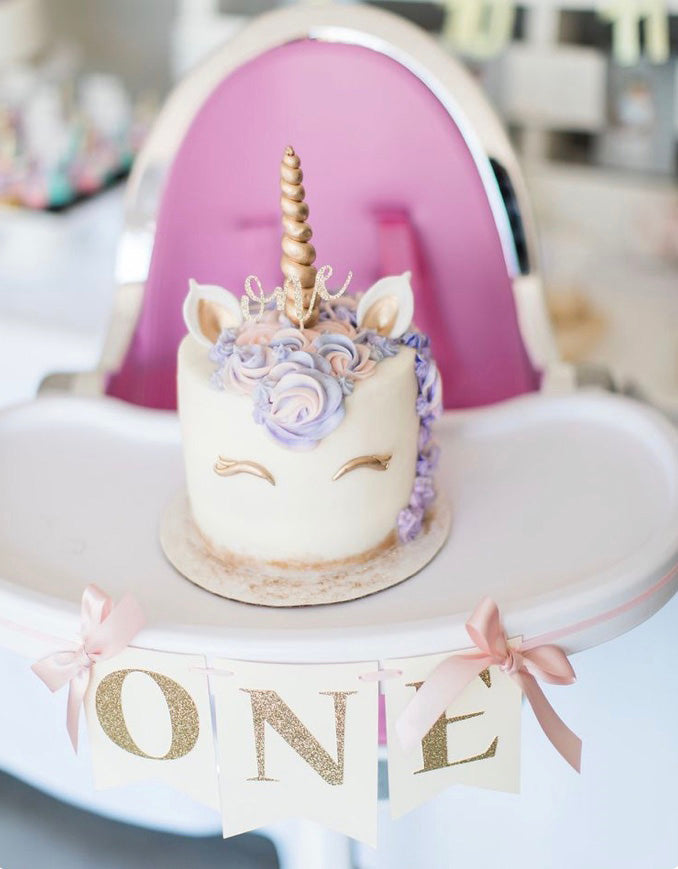 ONE Highchair Banner with Bows